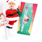 Climbing Santa Electric Toy Christmas Gift Novelty Doll Funny Toys For Children New Year Christmas Party Toy White ladder Santa