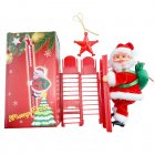 Climbing Santa Electric Toy Christmas Gift Novelty Doll Funny Toys For Children New Year Christmas Party Toy red single ladder santa