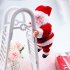 Climbing Santa Electric Toy Christmas Gift Novelty Doll Funny Toys For Children New Year Christmas Party Toy Golden footed Santa