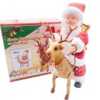 Climbing Santa Electric Toy Christmas Gift Novelty Doll Funny Toys For Children New Year Christmas Party Toy Santa riding a deer