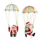 Climbing Santa Electric Toy Christmas Gift Novelty Doll Funny Toys For Children New Year Christmas Party Toy Four circle parachute santa