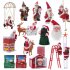 Climbing Santa Electric Toy Christmas Gift Novelty Doll Funny Toys For Children New Year Christmas Party Toy Four circle parachute santa