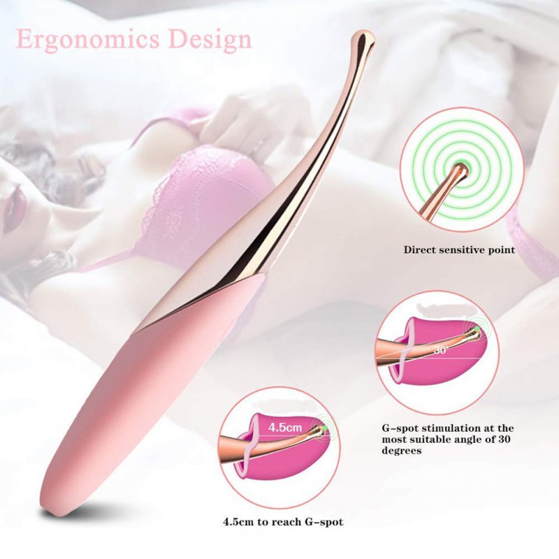 Clitoral Vibrator G Spot Nipple Anal Stimulator with 12 High Frequency for Female Quickly Orgasm Waterproof Silicone Clitoris Vagina Wand Massager Adult Sex Toys Pink