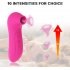 Clitoris Sucking Vibrator for Women Adorime Rechargeable Nipples Suction Stimulator Waterproof Adult Sex Toys rose Red