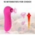Clitoris Sucking Vibrator for Women Adorime Rechargeable Nipples Suction Stimulator Waterproof Adult Sex Toys rose Red
