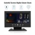 Clock Radio  Alarm Clock With Large Color Voice Controlled Touch Screen  USB Cable  Humidity Test  5 in 1 Meteorological Station For Bedroom  Living Room Black 