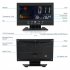Clock Radio  Alarm Clock With Large Color Voice Controlled Touch Screen  USB Cable  Humidity Test  5 in 1 Meteorological Station For Bedroom  Living Room Black 