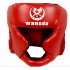Closed Full Face Boxing Protection Gear Headgear Head Guard Trainning Helmet for Muay Thai Kickboxing red