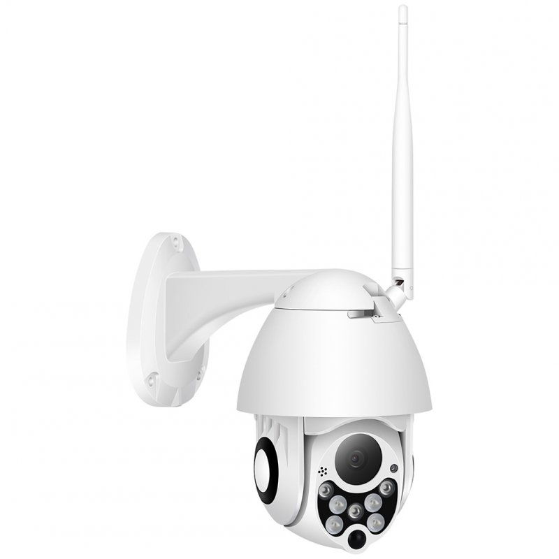 Cloud Storage Wireless PTZ IP Camera 4X Digital Zoom Speed Dome Camera Outdoor CCTV Surveillance 1080P with 32G memory card (US standard)