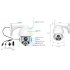 Cloud Storage Wireless PTZ IP Camera 4X Digital Zoom Speed Dome Camera Outdoor CCTV Surveillance 1080P with 32G memory card  UK Standard 