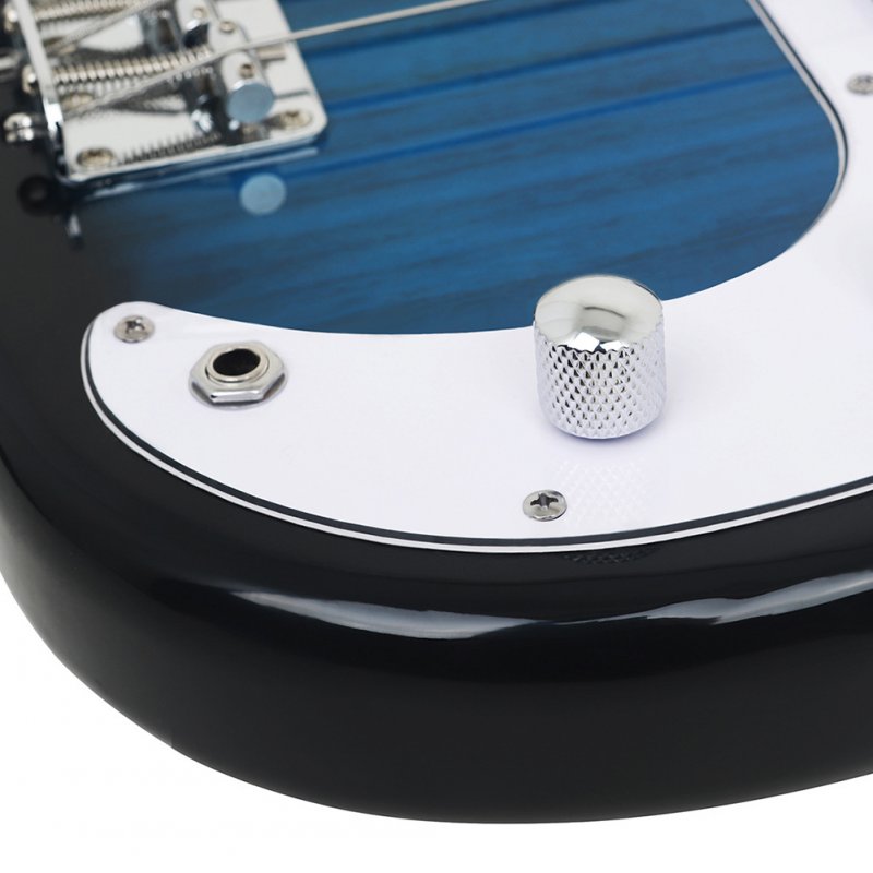 ST 4 Strings Electric Bass Guitar For Beginner 21 Frets Bass Guitar With Strings Amp Tuner Connection Cable Wrenches 