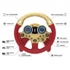Co-pilot Steering Wheel Toys With Base Children Simulation Driving Early Educational Toys Gifts For Boys Girls golden steering wheel