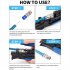 Coax Cable Crimper Coaxial Cable Pliers Compression Tool Adjustable Screw Head Pliers Crimping Tool For Coax RG59 RG6 F Connectors 2807 blue