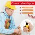Coax Stripper  Coaxial Cable Stripper With Wear Resistant Blade  Pen Clip  Built in Spring  Portable Coax Stripping Tool For RG59  RG11  RG7  RG6 Yellow  bliste