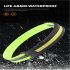 Cob Led Headlight Built in 700mAh Battery Type c Rechargeable Headlamp Night Running Light With Reflective Strips green