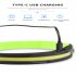 Cob Led Headlight Built in 700mAh Battery Type c Rechargeable Headlamp Night Running Light With Reflective Strips green