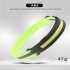 Cob Led Headlight Built in 700mAh Battery Type c Rechargeable Headlamp Night Running Light With Reflective Strips green