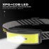 Cob Led Headlight Built in 1000 Ma Battery Portable 6 Levels Type C Rechargeable Floodlight