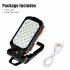 Cob Led Work Light 4 Brightness Adjustable High Brightness Usb Rechargeable Magnetic Camping Lamp Torch W598A 8LED