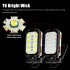 Cob Led Work Light 4 Brightness Adjustable High Brightness Usb Rechargeable Magnetic Camping Lamp Torch W598A 8LED