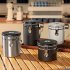 Coffee Canister Coffee Storage Airtight Canister With Measuring Spoon CO2 Release Valve Silicone Rubber Sealing Strip Coffee Canister For Beans Sugar 1 8L White