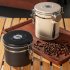 Coffee Canister Coffee Storage Airtight Canister With Measuring Spoon CO2 Release Valve Silicone Rubber Sealing Strip Coffee Canister For Beans Sugar 1 8L White