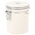 Coffee Canister Coffee Storage Airtight Canister With Measuring Spoon CO2 Release Valve Silicone Rubber Sealing Strip Coffee Canister For Beans Sugar 1 8L White