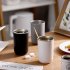 Coffee Cup Stainless Steel Simple Mouthwash Cup Retro Afternoon Tea Drinking Glasses For Household Office black
