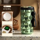 Coffee Mug With Temperature Display Large Capacity 304 Stainless Steel Ceramic Liner Coffee Cup, Temperature Control Travel Mug For Indoor Outdoor Travel Hiking Camping green 410ML