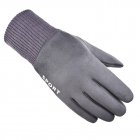 Cold-proof Gloves Windproof Ski Anti Slip Winter Gloves Cycling Fluff Warm Gloves For Touchscreen gray_One size