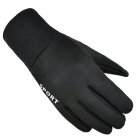 Cold proof Gloves Windproof Ski Anti Slip Winter Gloves Cycling Fluff Warm Gloves For Touchscreen black One size