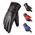 Cold proof Motorcycle Gloves Anti Slip Winter Reflective Windproof Gloves Cycling Fluff Warm Gloves For Touchscreen black L