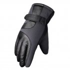 Cold-proof Motorcycle Gloves Anti Slip Winter Reflective Windproof Gloves Cycling Fluff Warm Gloves For Touchscreen gray_M