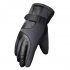 Cold proof Motorcycle Gloves Anti Slip Winter Reflective Windproof Gloves Cycling Fluff Warm Gloves For Touchscreen Full leather black L