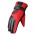 Cold proof Motorcycle Gloves Anti Slip Winter Reflective Windproof Gloves Cycling Fluff Warm Gloves For Touchscreen Full leather red M