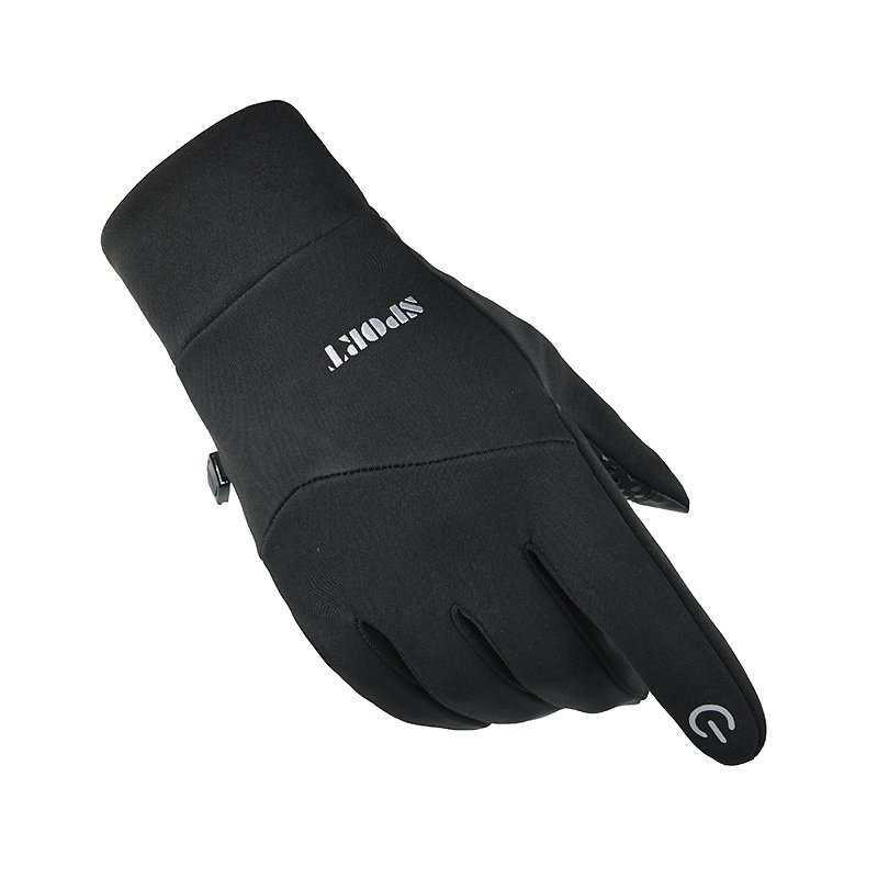 Cold-proof Ski Gloves Anti Slip Winter Waterproof Windproof Gloves Cycling Fluff Warm Gloves For Touchscreen black_M