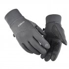 Cold proof Ski Gloves Anti Slip Winter Waterproof Windproof Gloves Cycling Fluff Warm Gloves For Touchscreen gray XL