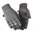 Cold proof Ski Gloves Anti Slip Winter Reflective Windproof Gloves Cycling Fluff Warm Gloves For Touchscreen black XL