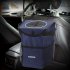 Collapsible Car Trash Bag Premium Leak Proof  with Lid And Side Mesh Pockets Adjustable Strap Fits to Headrest or Door Handle
