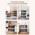 Collapsible Closet Organizer Home Storage Essentials  Stackable Storage Box With Wheels  Folding Dorm Storage Bins With Lids And Door  For Home Bedroom Office t