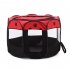 Collapsible Pet Octagonal Tent Pet Octagonal Fence Oxford Cloth Pet Octagonal Cage Cat Dog Cage Pet   red S