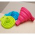 Collapsible Style Silicone Funnel Foldable Hopper for Kitchen Oil Salt Sauce Vinegar yellow 7x8cm