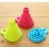 Collapsible Style Silicone Funnel Foldable Hopper for Kitchen Oil Salt Sauce Vinegar yellow 7x8cm