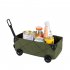 Collapsible Utility Cart Foldable Wagon Cart With Wheels Multi Purpose DIY Car Tissue Box Outdoor Utility Wagon For Garden Picnic BBQ Party ArmyGreen