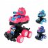 Collision Deformation Tank Car Small Toy Six wheel Inertia Firing Bullets Impact Deformation Tank Toy For Boys Gifts Navy blue