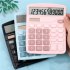 Color Calculator 12 digit Display Office Student Battery Solar Dual Power Lcd Display Basic Calculator Pink