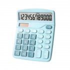 Color Calculator 12 digit Display Office Student Battery Solar Dual Power Lcd Display Basic Calculator blue