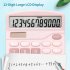 Color Calculator 12 digit Display Office Student Battery Solar Dual Power Lcd Display Basic Calculator blue