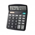 Color Calculator 12-digit Display Office Student Battery Solar Dual Power Lcd Display Basic Calculator black