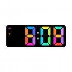 Color Changing Electronic Clock With Type-C Charging Cable Big Digits Sleep Button 4 Level Brightness 12/24 Hour Conversion Table Clock